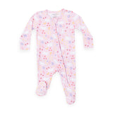 Angel Dear 2 Way Zipper Ruffle Footie ~ Bunny Meadow Pink