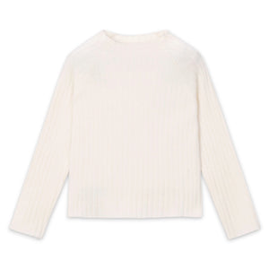 Mayoral Girls Ribbed Mock Neck l/s Top 7-12 ~ Soy