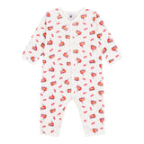 Petit Bateau Firetruck Print Romper ~ White Multi
