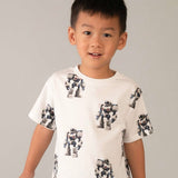 Mayoral Boys s/s Robots Print T-shirt ~ Cream