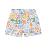 Mayoral Boys Printed Swim Trunks ~ Cream