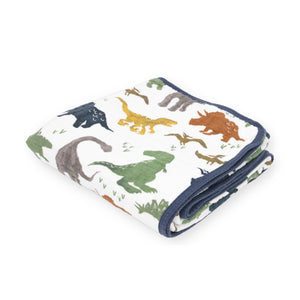 Little Unicorn Cotton Muslin Quilt ~ Dino Friends