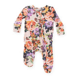 Angel Dear 2 Way Ruffle Zipper Footie ~ Autumn Rose