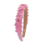 Bari Lynn Patent Multi Flower Thin Headband w/ Crystals