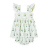 Stella McCartney Baby Daisy Dress w/ Shoulder Frills & Bloomer ~ Cream