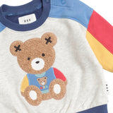 Huxbaby Varsity Huxbear Spliced Sweatshirt & Sweatpants Set ~ Multi