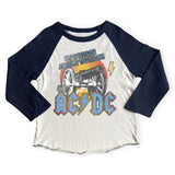 Rowdy Sprout ACDC About to Rock Raglan l/s Tee ~ White/Black