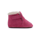 Old Soles Apres Bub Fur Lined Bootie ~ Dark Pink Suede