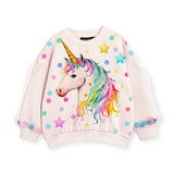 Rock Your Kid Unicorn Tulle Sleeve Sweatshirt ~ Cream