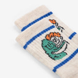 Bobo Choses Baby Hug Hairy Monster Short Socks ~ Off-White