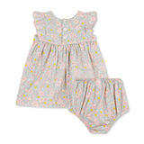 Petit Bateau Baby Floral Print s/s Dress w/ Bloomers ~ Multi
