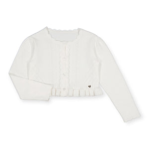 Mayoral Girls Knit Cardigan ~ Natural