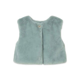 Mayoral Baby Girl Faux Fur Vest, Butterflies Top & Leggings Set ~ Anise