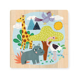 Vilac Michelle Carlslund Animals of the World 16pc Wooden Puzzles Set of 3