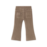 Mayoral Baby Girl Ribbed Velour Flare Leggings ~ Walnut