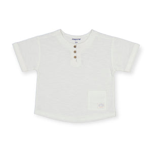 Mayoral Baby Boy s/s Henley T-Shirt ~ White