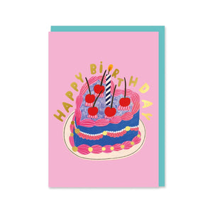 Ohh Deer Heart Cake Birthday Card