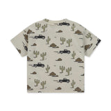 Babyface Baby Boy Desert Print s/s T-Shirt & Sweat Shorts Set ~ Off White/Antra