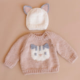 The Blueberry Hill Knit Cat Sweater ~ Blush