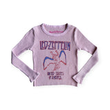 Rowdy Sprout Baby Led Zeppelin USA Fitted Thermal l/s Tee ~ Blush