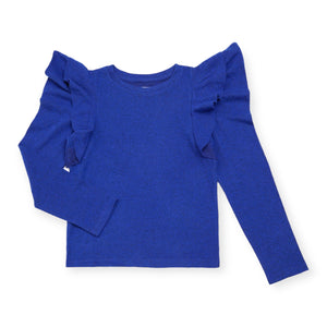 MIA New York Flutter Sleeve Sweater ~ Cobalt