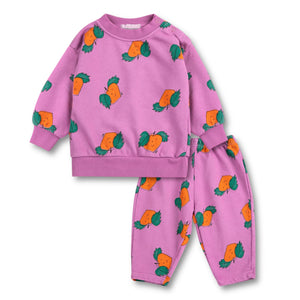 Bobo Choses Baby Tangerine Sweatshirt & Joggers Set ~ Fuchsia