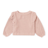 Quincy Mae Cozy Waffle Ruffle Top & Pants Set ~ Rose