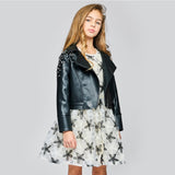 Hannah Banana Flowers Mesh Party Dress ~ Off White/Black