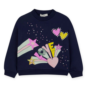 Billieblush Girls Love Sweatshirt & Leggings Set ~ Navy