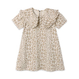 Rylee + Cru Baby Denim Mini Dress w/ Collar ~ Leopard/Natural
