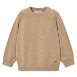 Mayoral Boys Basic Crew Neck Sweater ~ Heathered Cookie