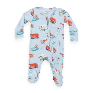 Angel Dear 2 Way Zipper Footie ~ Rescue Vehicle Dogs