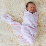 FLATOUTbear Muslin Swaddle Wrap - Rose