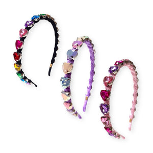 Bari Lynn Heart Jewel Thin Headband
