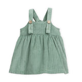 Play Up Baby Heart Print l/s T-Shirt & Corduroy Dress Set ~ Taupe/Sage