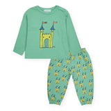 Bobo Choses Baby Faraway Castle l/s T-Shirt & Sweatpants Set ~ Green