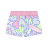 Billieblush Girls Surf Print Crewneck Sweatshirt & Shorts Set ~ Green Lemon