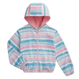 Appaman Girls Nova Zip Hoodie & Majorca Shorts Set 7-12 ~ Wave Stripe