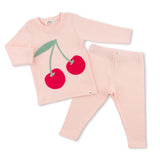Oh Baby! Cherries 2pc Set ~ Pale Pink
