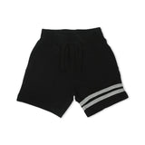 Mish Boys Basketball Graffiti Ringer Tee & Sweat Shorts w/ Stripes Set ~ Heather Grey/Black