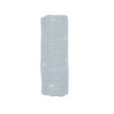 Little Unicorn Cotton Muslin Swaddle ~ Blue Rainbow