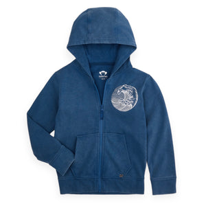 Appaman Boys Strivers Zip Hoodie ~ Sunwashed Blue