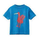 Wynken Bird Tee & Printed Linen Shorts Set ~ Blue/Red