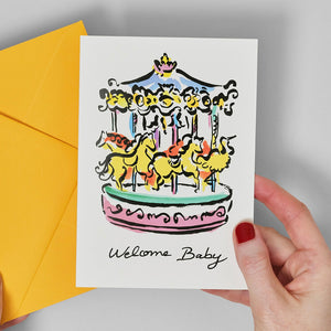 Wrap Welcome Baby Carousel Baby Card