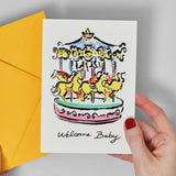 Wrap Welcome Baby Carousel Baby Card