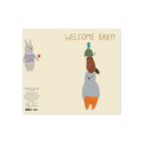Roger La Borde Welcome Baby Animal Tower Petite Baby Card