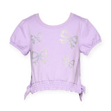 Baby Sara Rhinestone Bows Top & Shorts Set ~ Purple