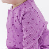 Magnetic Me Modal Printed Magnetic Waffle Footie ~ Pink Ribbon