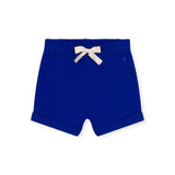Petit Bateau Baby Boy s/s Graphic Tee & Shorts Set ~ White Multi/Royal Blue