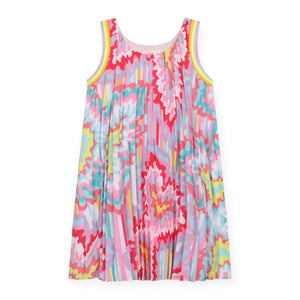 Billieblush Printed Pleated Dress ~ Multicolor